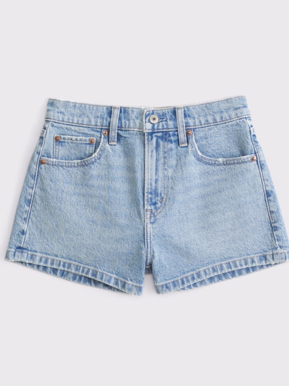Abercrombie & Fitch Light Blue High-Rise Denim mom Shorts
